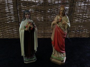 Religious Statue Lot Of 2