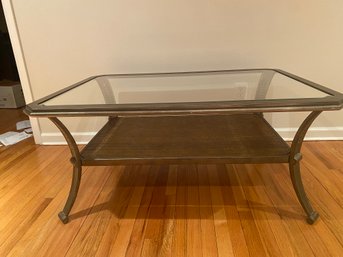 Metal Glass Top Coffee Table