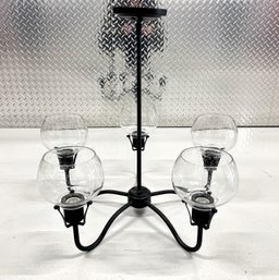 5-Arm Controlled Bubble Glass Chandelier