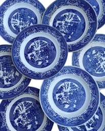Vintage Willow Ware By Royal China 10' Dinner Plate