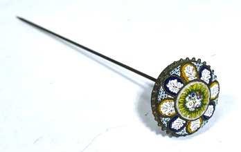 Victorian Micro Mosaic Hatpin 19th Century