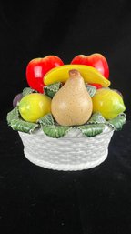 Mid-Century Ceramic Fruit Topiary Basket