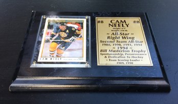 1994 Cam Neely Boston Bruins Mounted Hockey Card Bill Masterton Trophy Commemorative Wall Plaque