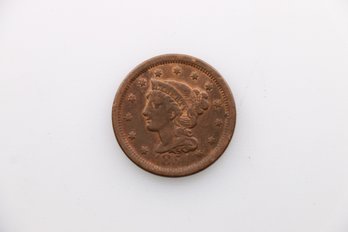 1854 Large Cent Penny Coin