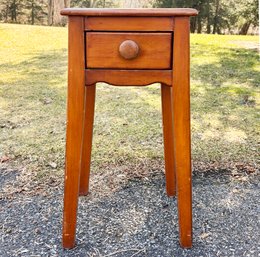 A Vintage Pine Nightstand, Or Telephone Table
