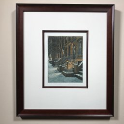 Beautiful Frederick Mershimer Print - Night Lights - 8/120 - 2010 - We Have More By This Same Artist - Wow !