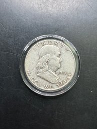 1950 Benjamin Franklin Silver Half Dollar