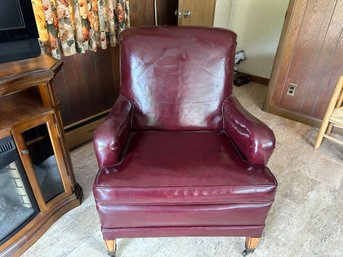 Burgandy Leather Chair