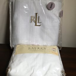 Fabulous Brand New RALPH LAUREN Cotton Bedspread ($325 Retail)  & Full / Queen Comforter Cover ($129 Retail)