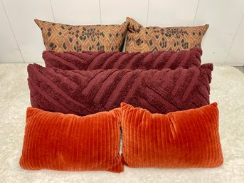 Six Autumnal Decorative Throw Pillows