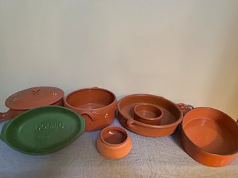 Incredible & Valuable Terracotta Kitchen Collection- Assorted Sizes From 6' To 14' No Cracks-- 8 PIECES!