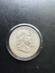 1954 Benjamin Franklin Silver Half Dollar