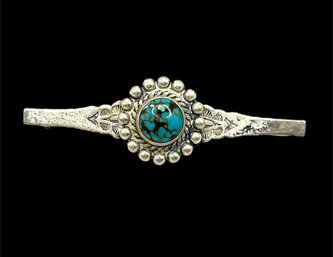 Vintage Sterling Silver Turquoise Pin/brooch