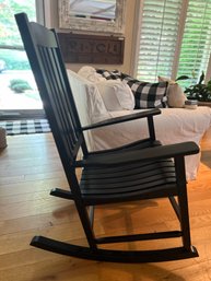 Modern Black Matte Wood Rocking Chair - Take Me For A Ride!      LR