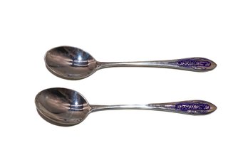 2 Sterling Silver Souvenir Alaska Spoons - 22 Grams