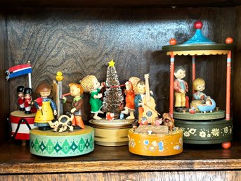 Vintage Swiss And German Christmas Music Boxes