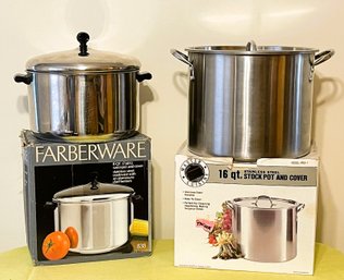 Farberware SS 8QT. Sauce Pot & Lid And Master Cuisine 16QT. Stockpot & Lid