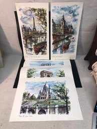 5 Prints Of Paris By Artist Arno