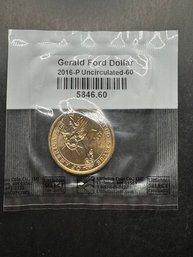 2016-P Uncirculated Gerald Ford Presidential Dollar In Littleton Package