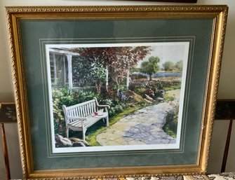 By The Garden Path Hand Signed & Numbered LITHOGRAPH ~ Robert Lui ~