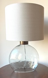 Beautiful Glass Lamp With Linen Shade