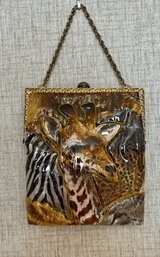 Vintage 1950's Quilted Delill Jungle Animal Handbag