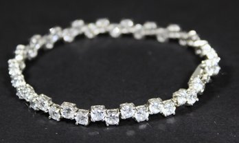 CZ White Stone Bracelet 7 1/4' Long