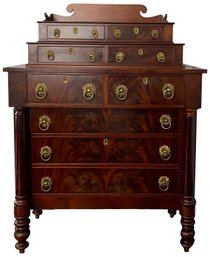 American Empire Mahogany Chest Of Drawers
