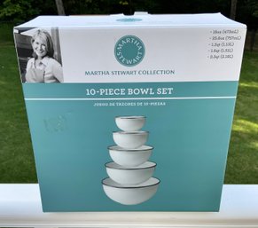 NEW IN BOX Martha Stewart 10 Piece Bowl Set ~ With Covers ~