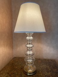 39' Contemporary Glass Base Table Lamp.