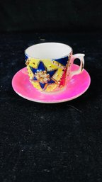 German Pink Mid Century Coffee Cup And Saucer