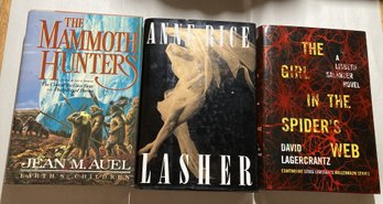 3 Stated First Edition Bestselling Novels- JEAN AUEL, ANNE RICE, DAVID LAGERCRANTZ