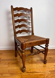 Ethan Allen Ladderback Side Chair With Cushion