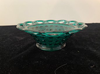 Vintage Imperial Glass Green Dish