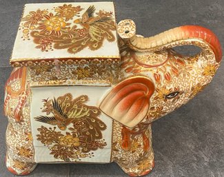 Satsuma Ceramic Elephant Plant Stand