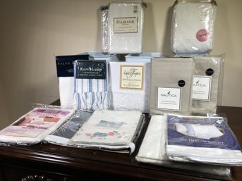 HUGE Lot Of All BRAND NEW Pillow Cases & Sheets - Ralph Lauren - Nautica & More - ALL NEW IN PACKAGES !