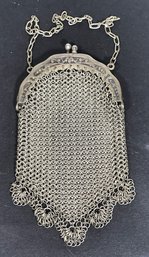 Antique German Silver Mesh Small Coin Purse