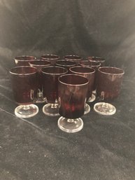 D'Arques Durand Cavalier Ruby 5 Inch Wine Glasses