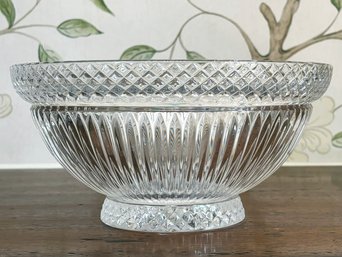 A Fine And Fancy Crystal Serving Bowl, Possibly Waterford