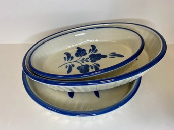 Vintage Viana Do Castelo Hand Painted Baking Dishes (3)