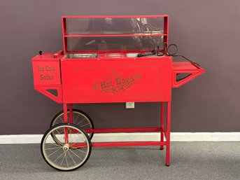Nostalgia Electrics Vintage Carnival Collection Hot Dog Cart With Umbrella
