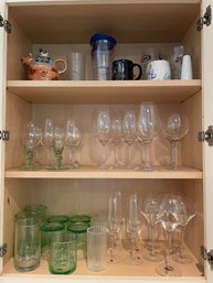 Wonderful Miscellaneous Glass Lot Flutes Mugs Goblets & More