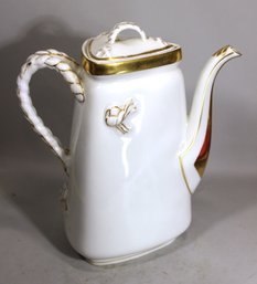 Large Victorian Antique Haviland Limoges Gold Decorated Coffee Pot