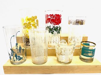 Collection Of Vintage Mid Century Collectable Glassware & Barware