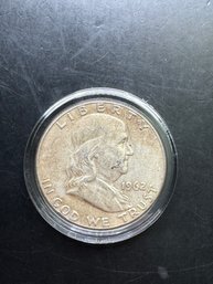 1962 Benjamin Franklin Silver Half Dollar