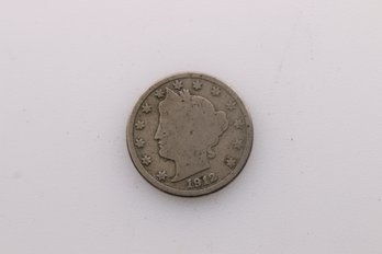 1912 D V Nickel 5 Cent Coin