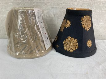 Tilit Handmade Tilt Dupione  Lamp Shades 1 Black With Gold Design And Willow Cafe