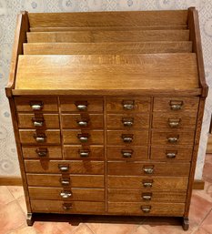 Antique Large Walnut Library Bureau