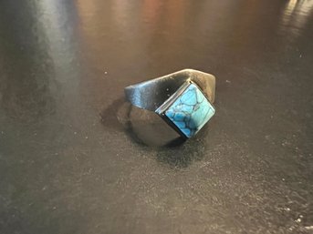 Sterling Silver Turquoise Ring By Poland