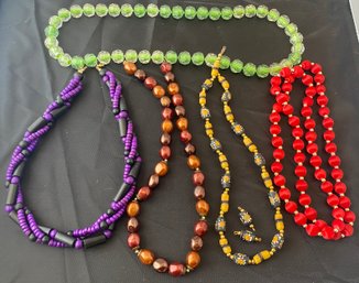 Five Beaded Necklaces